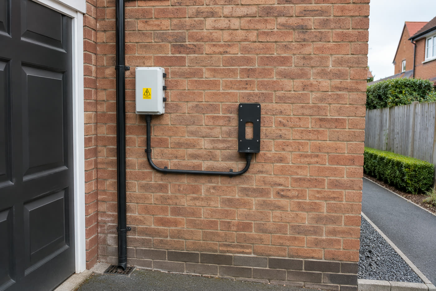 Before: existing installation prior to ev charger installation